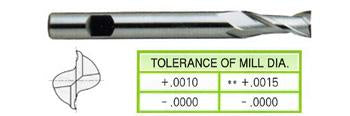 03055HE 3/8 x 3/8 x 3/4 x 3-5/16 2 FLUTE SE EXTENDED LENGTH TIALN EXTREME COATED HSS End Mill