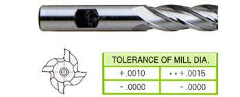 04348CE 11/16 x 5/8 x 1-5/8 x 3-3/4 4 FLUTE REGULAR LENGTH TIALN-EXTREME COATED 8% COBALT End Mill