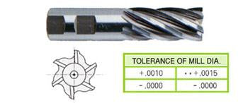 05047HC 1/4 x 3/8 x 1-1/4 x 3-1/16 4 FLUTE LONG LENGTH TICN COATED HSS End Mill