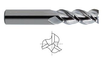 28579TC 5/16 x 5/16 x 5/8 x 2-1/2 3 FLUTE REGULAR LENGTH 45 DEGREE HELIX TICN-COATED ALU-POWER End Mill