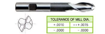 42359CF 3/4 x 3/4 x 1-5/8 x 3-3/8 x 5-3/8 2 FLUTE EXTENDED LENGTH SE BALL NOSE TIALN-FUTURA COATED 8% COBALT End Mill