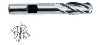 43445CC 1-1/4 x 1-1/4 x 2 x 4-1/2 4 FLUTE REGULAR LENGTH BALL NOSE TICN COATED 8% COBALT End Mill