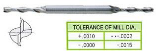 2 FLUTE LONG LENGTH DE MINIATURE HSS