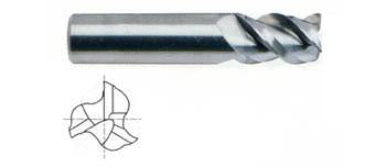 83584TF 3/8 x 3/8 x 1/2 x 2 3 FLUTE STUB LENGTH 50 DEG HELIX TIALN-FUTURA COATED CARBIDE End Mill