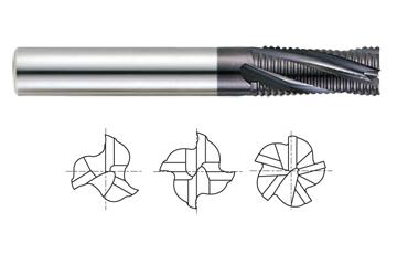 3 FLUTE REGULAR LENGTH CENTER CUT FINE PITCH ROUGHER X-POWER CARBIDE