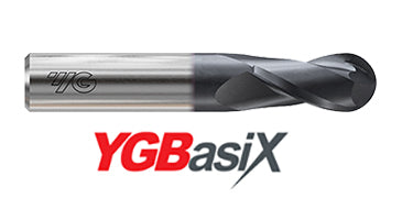 G9I02005N 5/64 x 1/8 x 1/4 x 1-1/2 YGBASIX CARBIDE 2FL 30deg. Helix Regular Ball E/M(AlCrN)