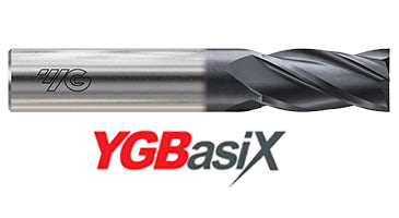 G9I10026N 13/32 x 7/16 x 1 x 2-3/4 YGBASIX CARBIDE 3FL 30deg. Helix Regular E/M(AlCrN)