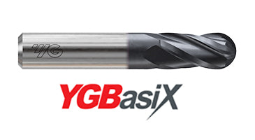 G9I05901N 1/32 x 1/8 x 1/8 x 1-1/2 YGBASIX CARBIDE 4FL 30deg. Helix Regular Ball E/M(AlCrN)