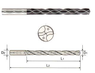 DH421141 YG 14.1mm Diameter x  16mm Shank x 152 LOF x 203mm OAL CARBIDE DREAM DRILL W/ COOLANT (8XD) - METRIC