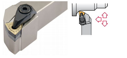 DWLNL124B Square Shank Toolholder: 3/4" Shank for WNMG43_ Insert