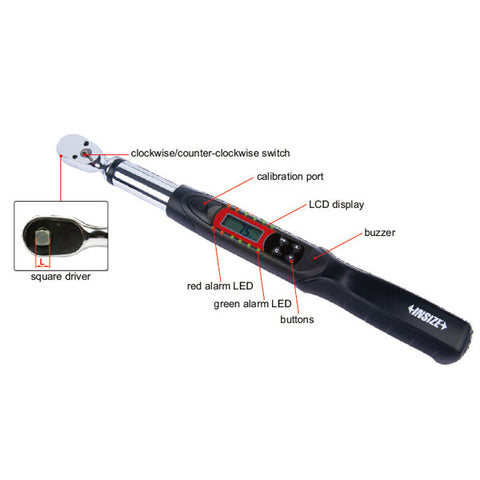 Insize IST-W200A DIGITAL TORQUE WRENCH, 354~ 1770in.lb/29.5~147.5ft.lb