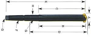 P03154 55/64-15/16 #4, SERIES 1.5 TAPER SHANK & STRAIGHT FLT STANDARD LENGTH SPADE DRILL HOLDER