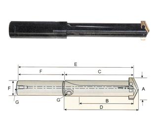 P14203 31/32-1*3/8, Series #2 STRAIGHT SHANK & STRAIGHT FLUTE MEDIUM LENGTH SPADE DRILL HOLDER