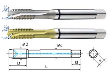 TB485 3/8-16 UNC GH5 HSS-EX COMBO MODI SPIRAL POINT TAP INTERNAL COOLANT BRIGHT FINISH