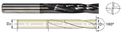 DPP447069 6.9 x 8 x 30 x 70 DREAM DRILL FLAT BOTTOM DRILL WITHOUT COOLANT HOLE (2XD)