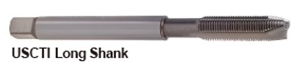 T8236343 #10-32UNF H3 152.4L 2 FLUTE HSS SPIRAL POINTED 6" EXTENSION TIN COATED TAP