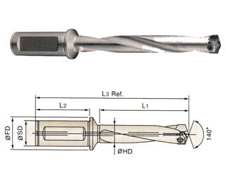 YG TC182C #4-48UNF GH2 56.0L HSS-EX COMBO MODI SPIRAL POINT TAP DIN LENGTH ANSI SHANK TICN COATING