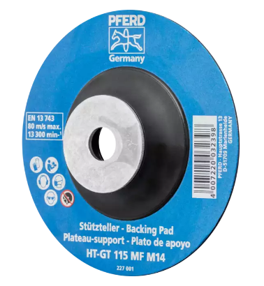 4-1/2" Temp.-Resistant Fiber Disc Backing Pad - 5/8-11 Nut - Hard Desnity