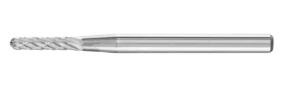 Carbide Bur - Cylind. (Radius End), ALU Cut - 1/4" x 5/8" x 1/4" Shank - SC-1