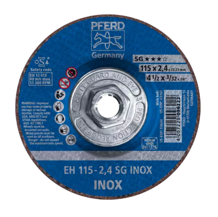 4-1/2" x .045" Cut-Off Wheel, 7/8" A.H. - SG INOX - Type 27