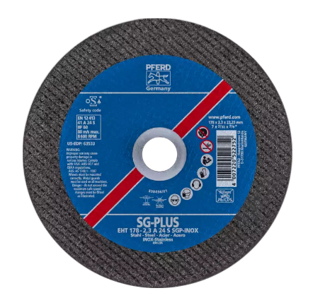 7" x 3/32" Cut-Off Wheel, 7/8" A.H. - SGP STEELOX - Type 1