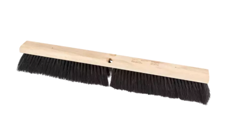 24" Fine Sweep Contractor Floor Brush - Flagged Silver Plastic Fill, 3" Trim