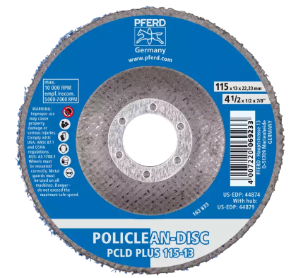 5" x 1/2" POLICLEANÃ‚Â® PLUS Disc - 7/8" Arbor Hole - Type 27