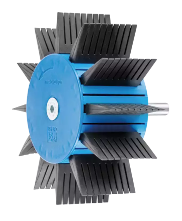 7" x 2" POLIFLAPÃ‚Â® Flap Wheel - Incl. Drive Arbor, Abrasive and Rubber Flaps