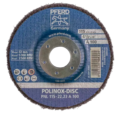 4-1/2" x 7/8" POLINOXÃ‚Â® Fibre-backing disc -  Radial - PNL - Aluminum Oxide - 280 grit