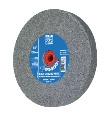 7" x 1" Vitrified Bench Wheel - 1" A.H., Silicon Carbide, 80 Grit