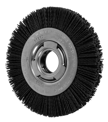 6" M-BRADÃ‚Â® WF Wheel Brush - 2" A.H.,  .035 SiC - 180 Grit