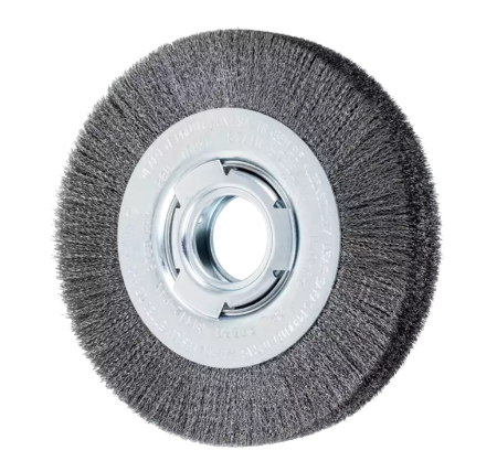 8" Crimped Wire Wheel - Medium Face - .012 SS Wire, 2" Keyed A.H.