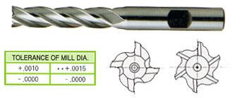 *05301 YG 5/16" Diameter 1-3/8" LOC 4 Flute Uncoated HSS/Cobalt End Mill