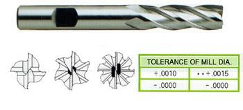 *07461 YG 1-1/2" Diameter 2" LOC 4 Flute Uncoated HSS/Cobalt End Mill