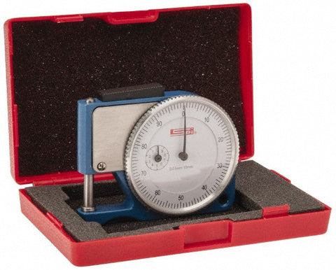 SPI DIAL THICKNESS GAGE- 0-10MM X .01MM