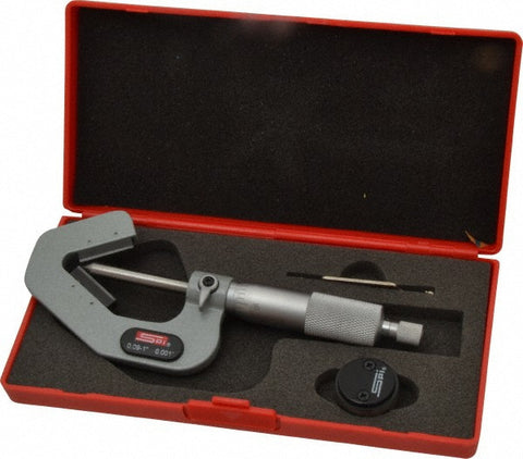 SPI V-ANVIL MICROMETER- 3 FLUTE 0.09-1"