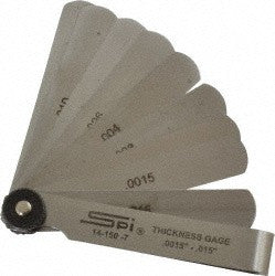 SPI THICKNESS GAGE- 9 LEAF - .0015-.015