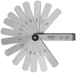 SPI THICKNESS GAGE- 15 LEAF - .0015-.200