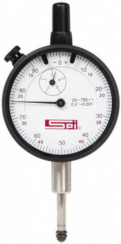 SPI DIAL INDICATOR- .001" GRAD, .500" RGE