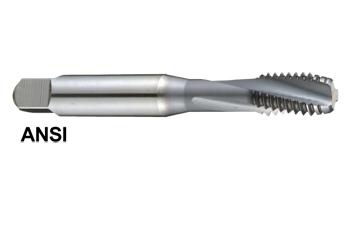 TK858506 M12x1.75 D6 85.7L HSS-PM 3 FLUTE SPIRAL FLUTED TAP MODIFIED BOTTOMING STYLE STEELS UP TO 45Hrc TiCN COATED