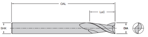 Onsrud 52-411 5MM SC DOUBLE EDGE UPCUT