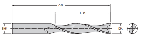 Onsrud 52-554 1/8 SC DOUBLE EDGE UPCUT FOAM BIT