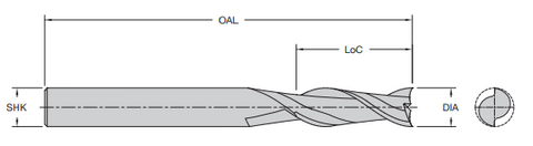 Onsrud 52-936 1/2 SC DOUBLE EDGE UPCUT HEAVY DUTY