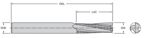 Onsrud 60-038 3/8 SC 3 EDGE DOWNCUT CHIPBREAKER