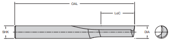 Onsrud 61-414 8MM SC SINGLE EDGE O FLUTE