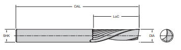 Onsrud 62-719 3/16 SC SINGLE EDGE DOWNCUT O FLUTE