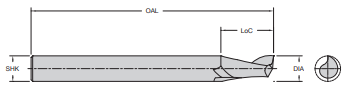 Onsrud 63-080 1/4 SC UPCUT SE