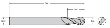 Onsrud 65-315B 5/16 SC 4E HIGH FINISH BALL