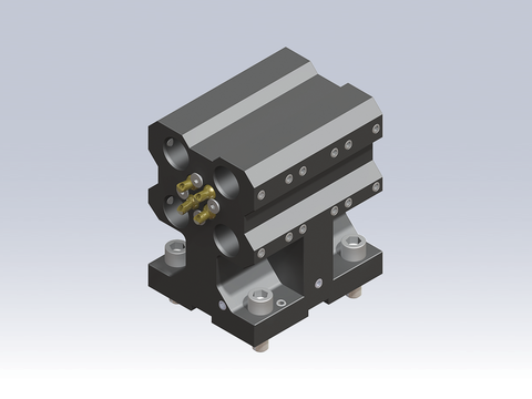 MNL12-BG10Z-MSQ. Lyndex Mori Static BG1" Z-Axis 90Deg<Axial> MainSubQuad 4+4 ExtCoolant