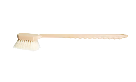 Short Handle Fender Brush - Cream Colored Synthetic Fill